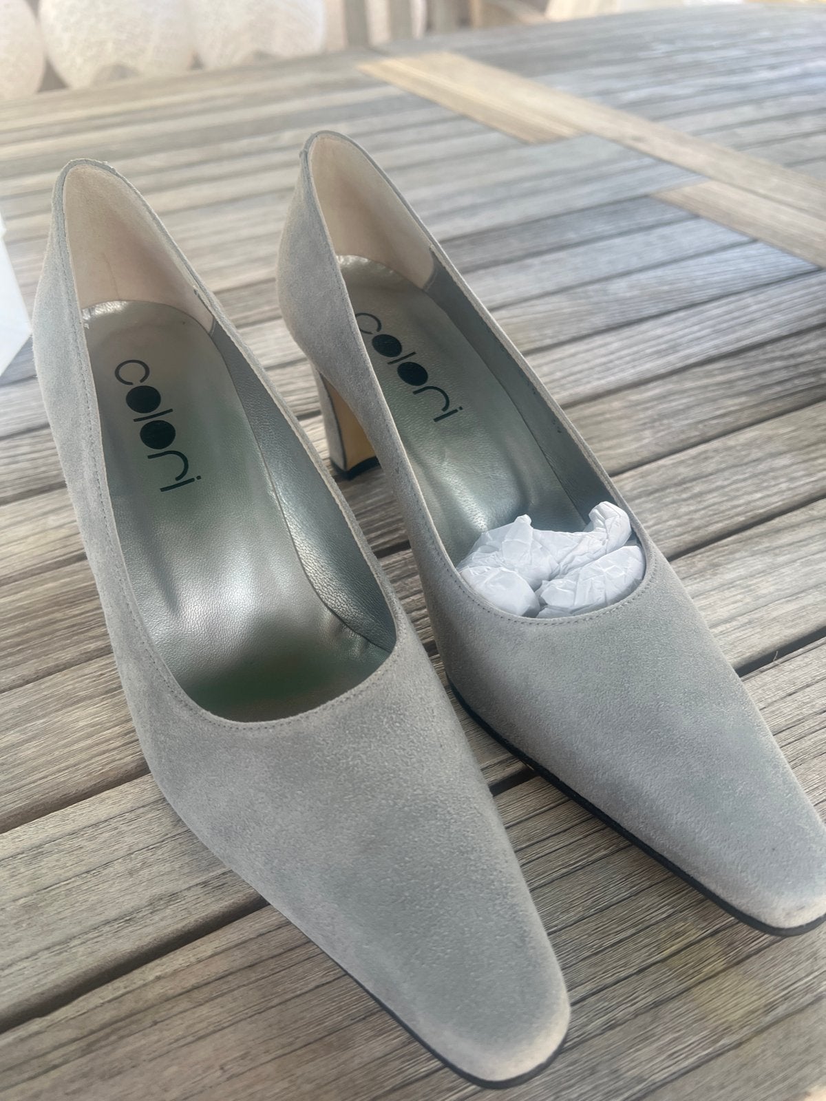 Colori suède pumps - grijs - maat 39, Ophalen of Verzenden, Zo goed als nieuw, Grijs, Pumps