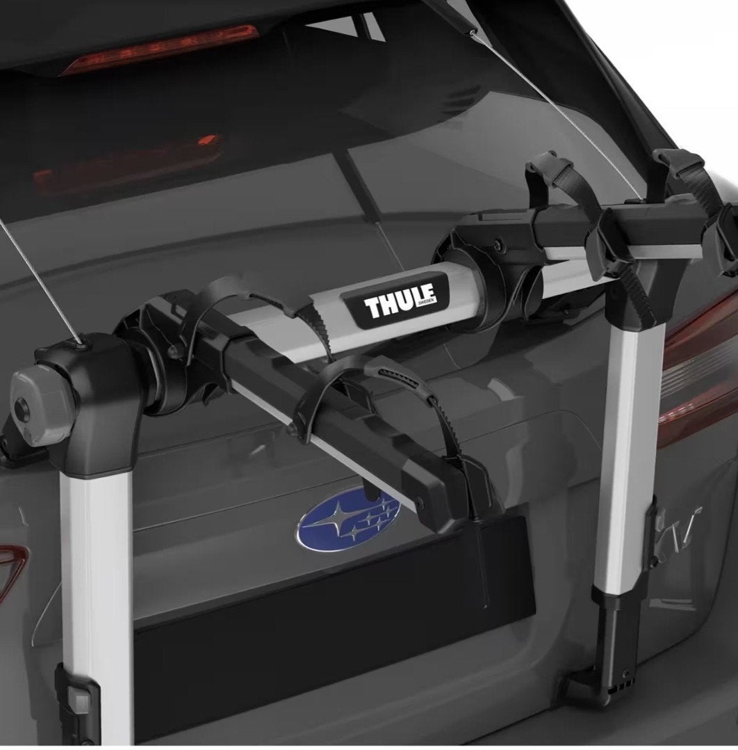 Thule fietsendrager 991001 voor auto zonder trekhaak, Auto diversen, Ophalen, 2 fietsen, Zo goed als nieuw, Achterklepdrager