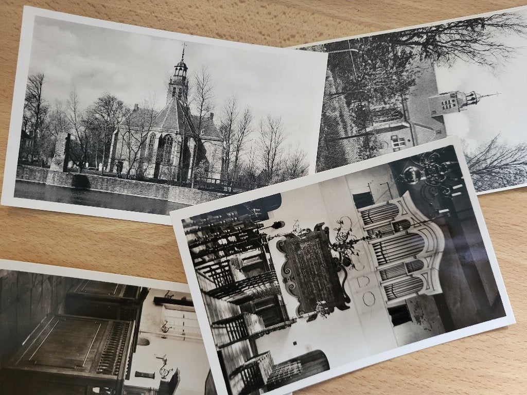 ansicht EGMOND a.d. Hoef Kerk Orgel (4x), Ophalen of Verzenden, Voor 1920, Noord-Holland
