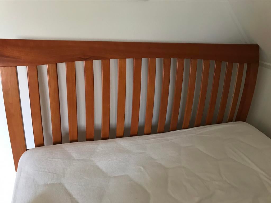 Houten hoofdbord, Huis en Inrichting, Slaapkamer | Bedden, Zo goed als nieuw, Eenpersoons, 140 cm, Hout, Ophalen