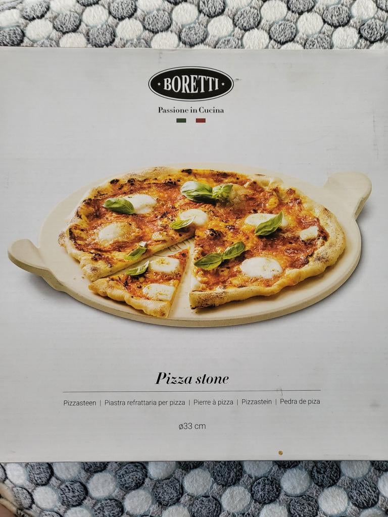 Boretti pizzasteen Ø33 cm Nieuw in doos, Ophalen of Verzenden, Nieuw, Boretti