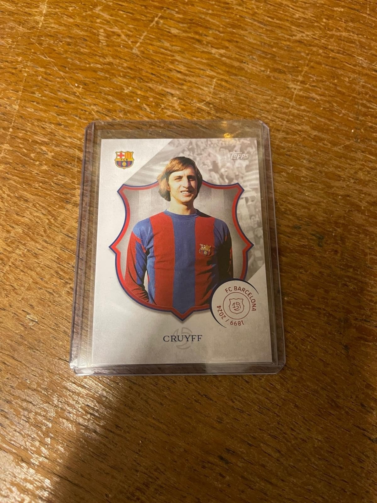 Johan Cruyff FC Barcelona Topps Legacy Spelerskaart, Ophalen of Verzenden, Zo goed als nieuw, Buitenlandse clubs, Spelerskaart