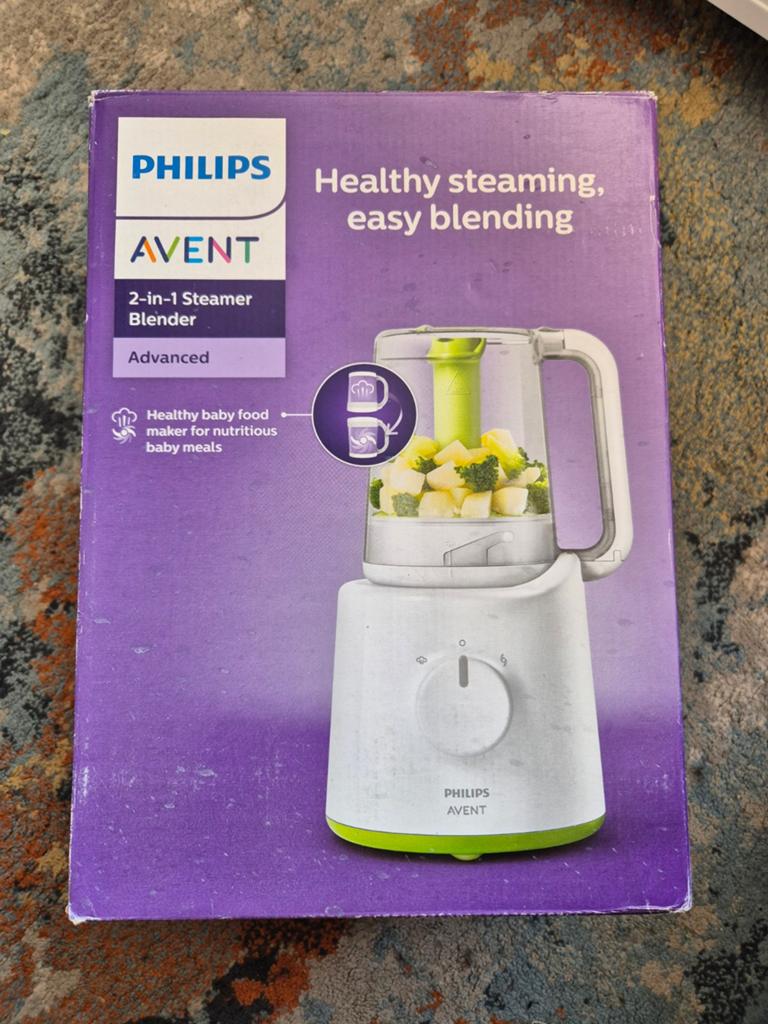 Philips Avent 2-in-1 Stomer Blender - Babyvoeding Maker, Minder dan 1 liter, Ophalen of Verzenden, Nieuw, 1 snelheid