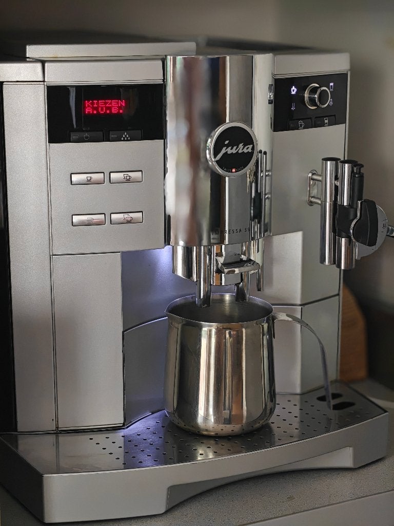 Jura S9 OTC, Witgoed en Apparatuur, Koffiezetapparaten, Ophalen, 10 kopjes of meer, Koffiemachine, Zo goed als nieuw