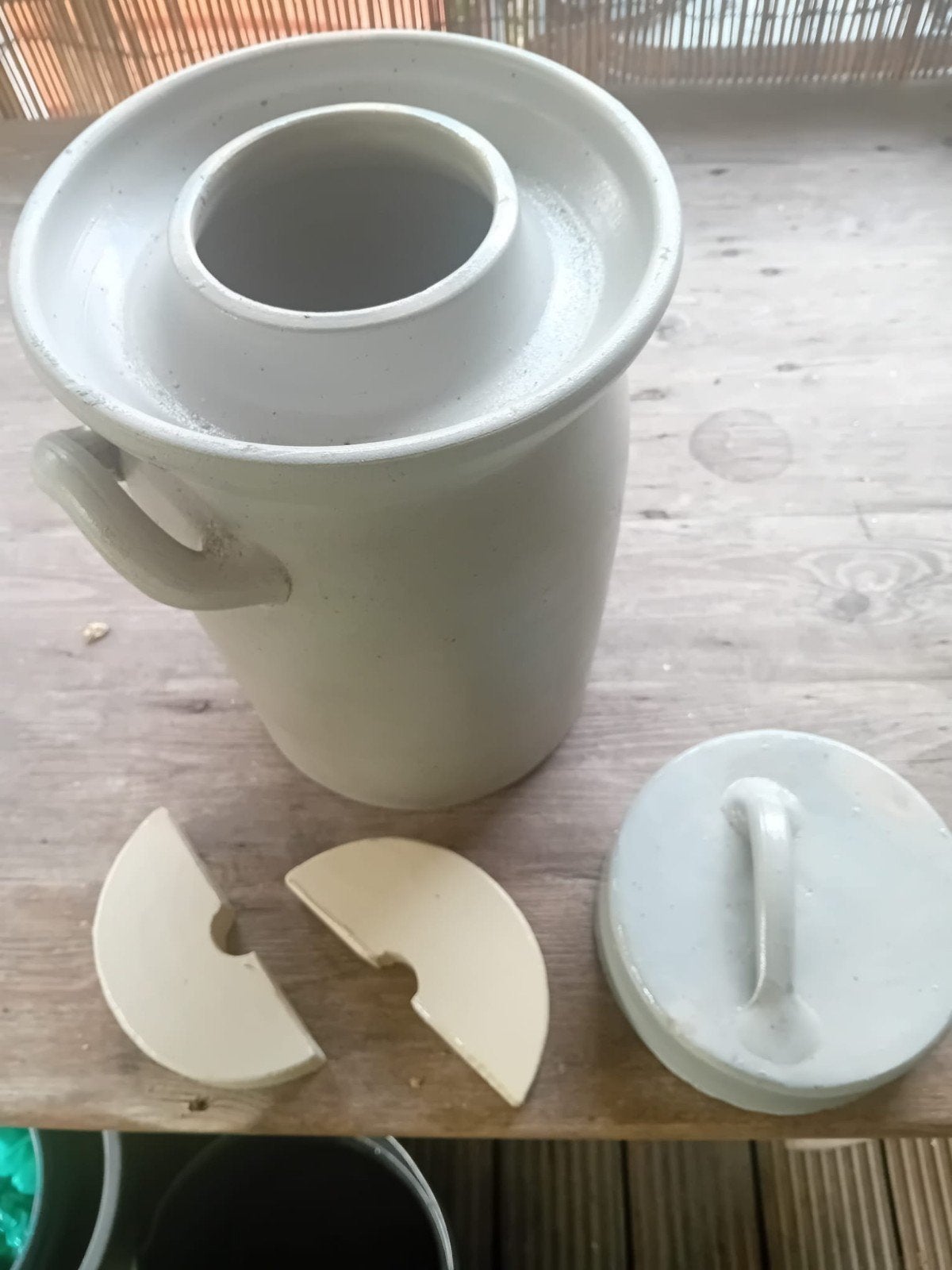Fermenteer pot voor zuurkool 10 liter, Huis en Inrichting, Met deksel, Ophalen, Zo goed als nieuw, Overige materialen