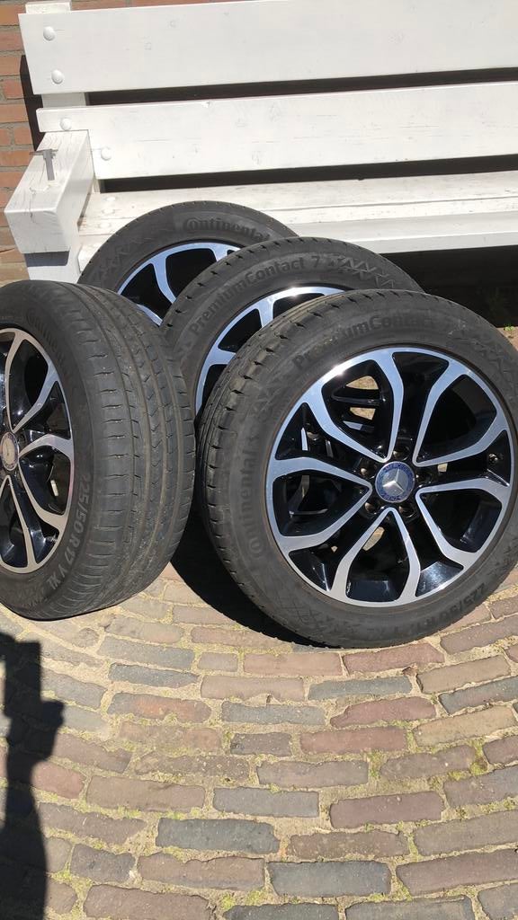 Mercedes velgen met zomerbanden, Auto-onderdelen, Banden en Velgen, Ophalen, Gebruikt, Banden en Velgen, 17 inch