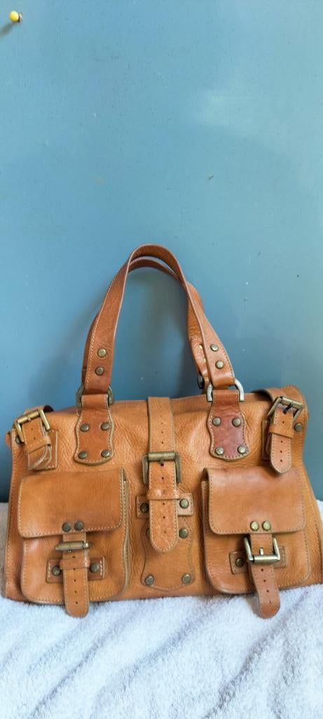 Mulberry leren schooltas camel kleurig handtas, Ophalen of Verzenden, Gebruikt, Bruin