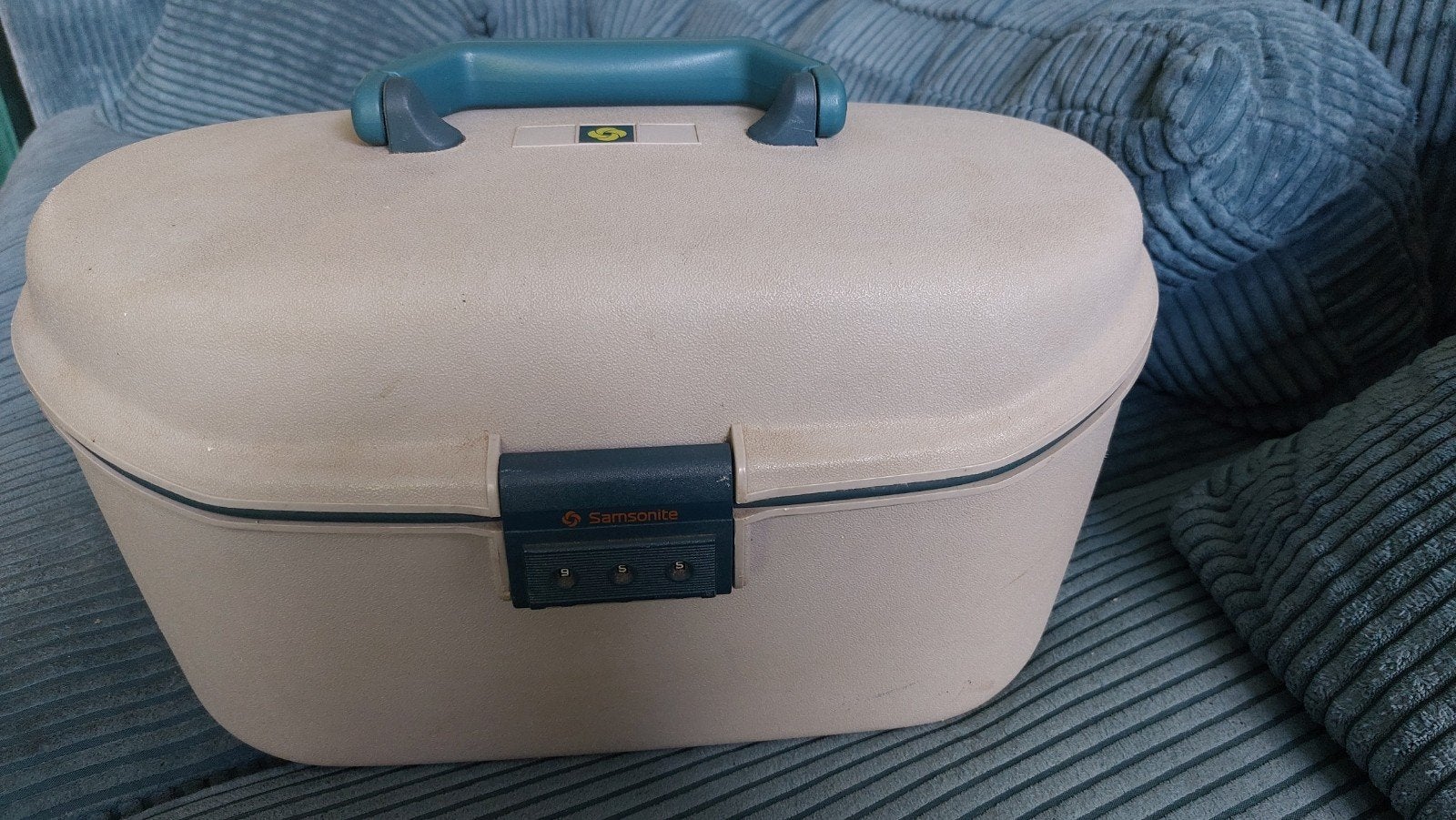 Vintage Samsonite Beauty Case met Cijferslot, Gebruikt, Beige, Ophalen of Verzenden, Met slot