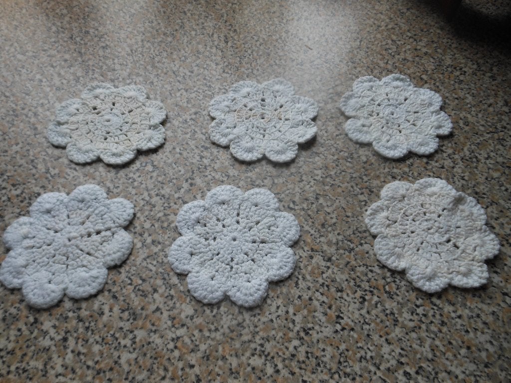 ,  6 onderzetters +1x Rode Onderzetter, Ophalen, Gebruikt, Glasonderzetter, Textiel