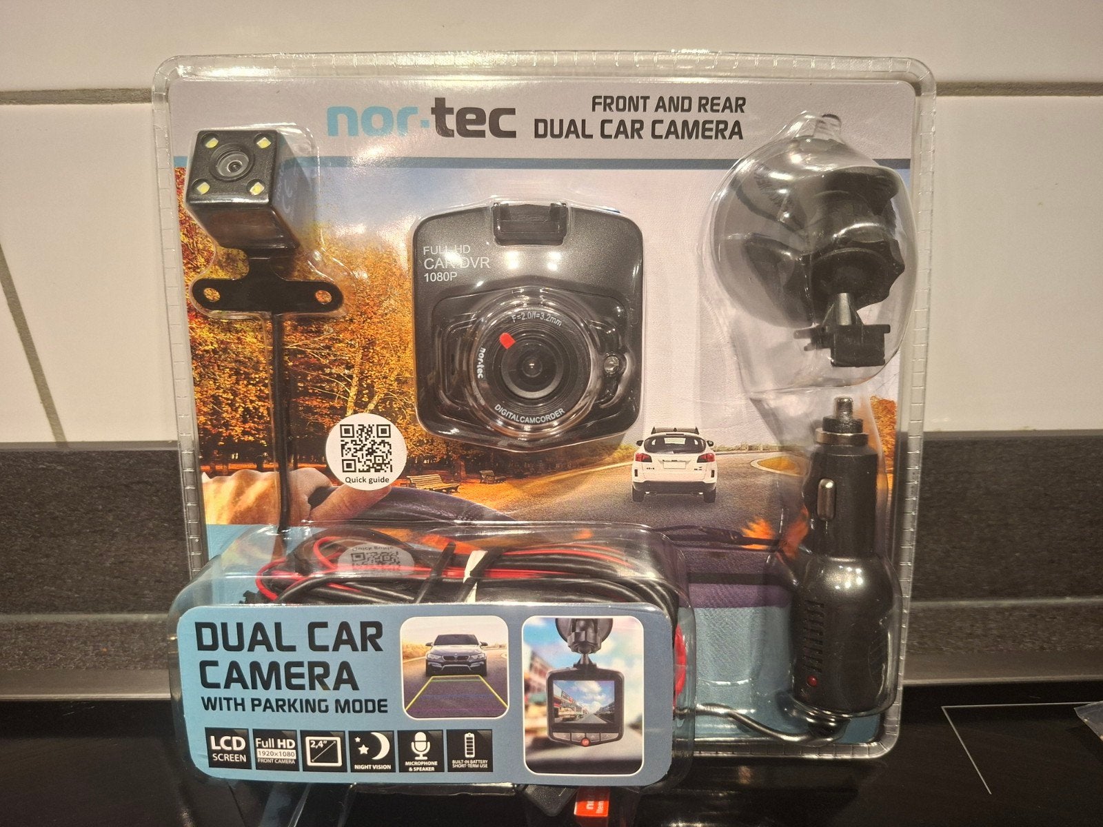 Nieuwe Nor-Tec Dual Car Camera Dashcam Set - Voor en Achter, Ophalen of Verzenden, Nieuw