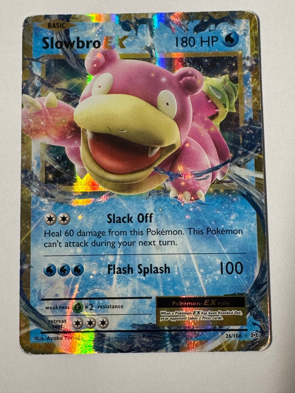 Pokémon Kaart: Slowbro EX (Foil) - XY Evolutions 26/108, Ophalen of Verzenden, Gebruikt, Losse kaart, Foil