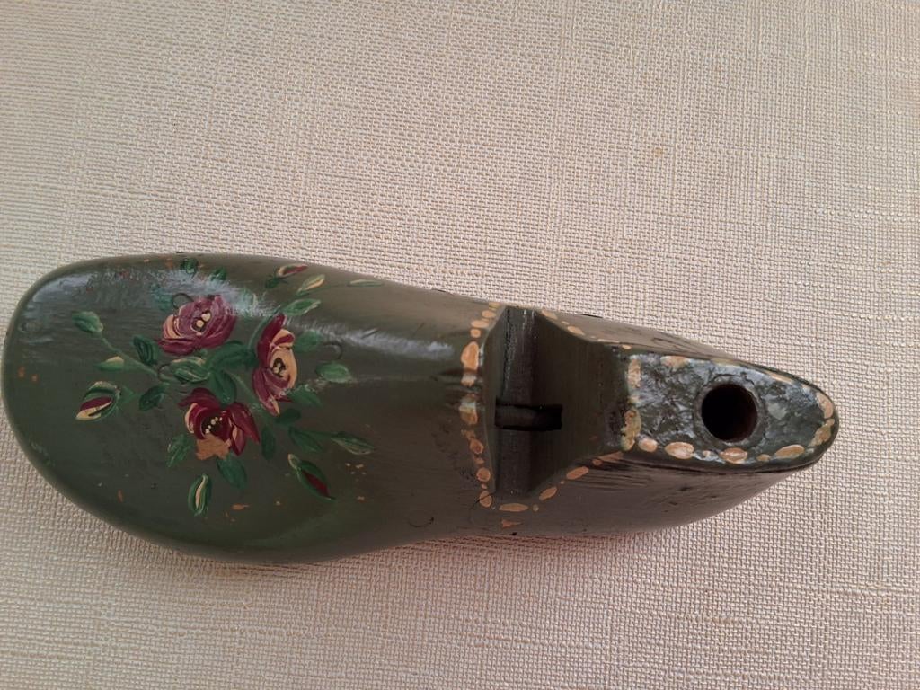 Vintage Houten Schoenleest - Hindelooper Stijl, Ophalen of Verzenden