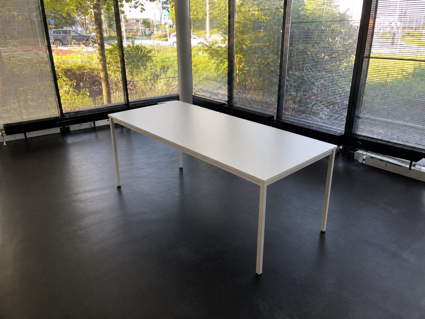 4x Witte Kantoortafel / Vergadertafel 180x80 cm, Huis en Inrichting, Tafels | Eettafels, Ophalen, Gebruikt, Rechthoekig, 50 tot 100 cm