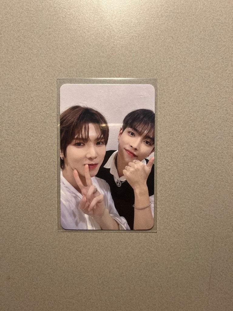 Ateez Hongjoong & Yeosang unit makestar pob photocard kpop, Verzenden, Zo goed als nieuw, Foto of Kaart
