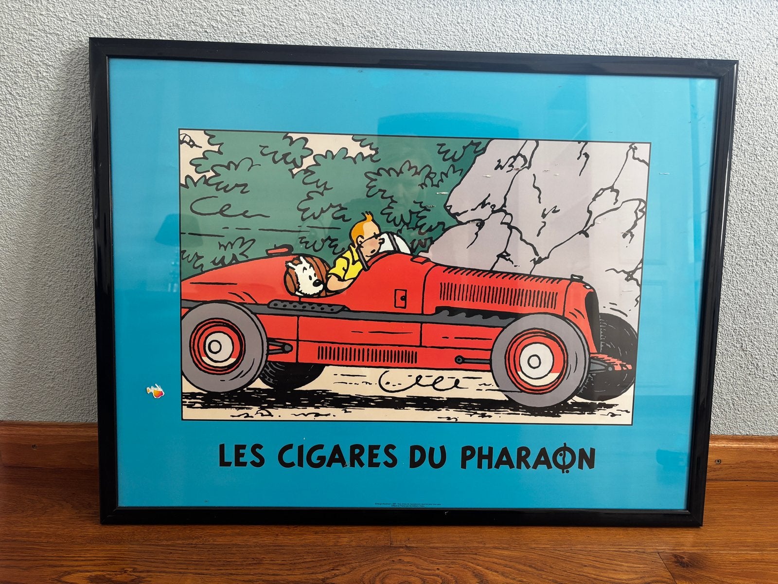 Kuifje poster ingelijst, Gebruikt, Met lijst, Rechthoekig Liggend, Ophalen of Verzenden