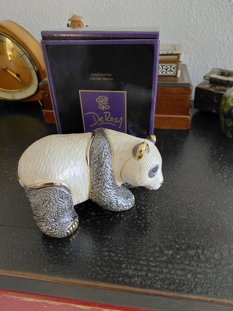 De rosa beeld panda handcrafted ceramic desing, Antiek en Kunst, Ophalen of Verzenden