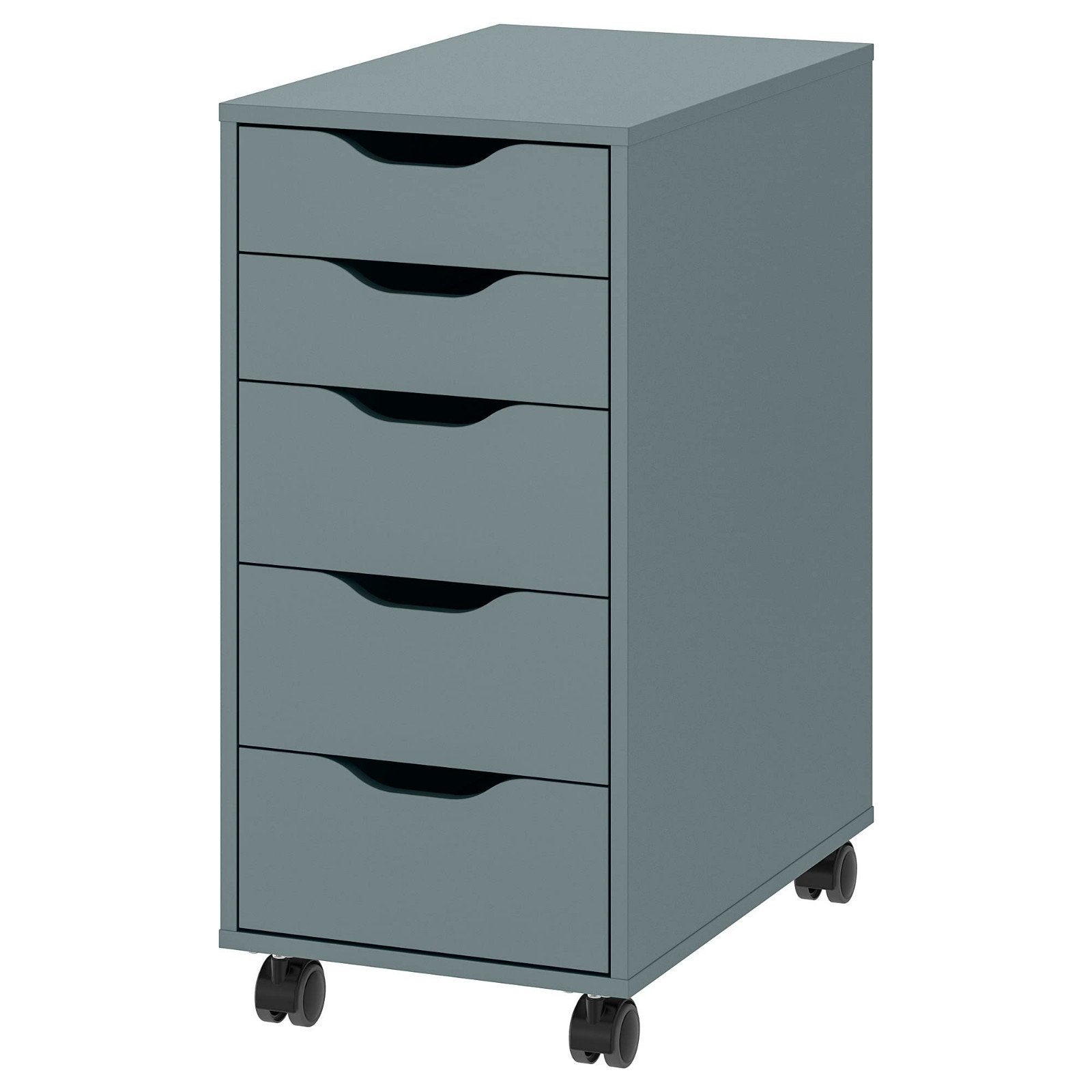 Gezocht: Turquoise IKEA Alex kast / ladekast / ladeblok, Ophalen, Minder dan 50 cm, 5 laden of meer, Zo goed als nieuw