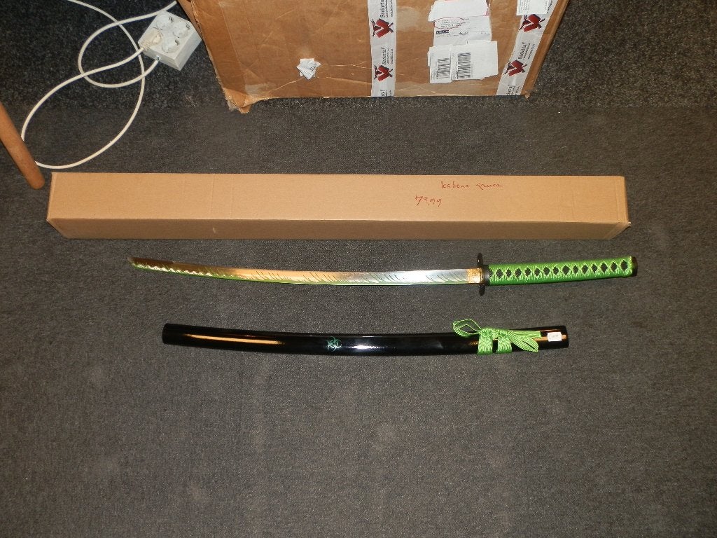Katana z hunter green nieuw, Ophalen of Verzenden, Landmacht, Nederland, Zwaard of Sabel