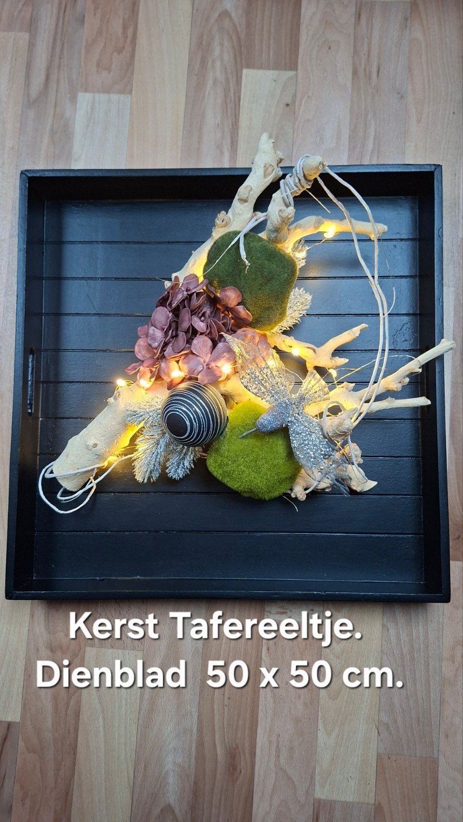 Dienblad met Siertak, Ophalen