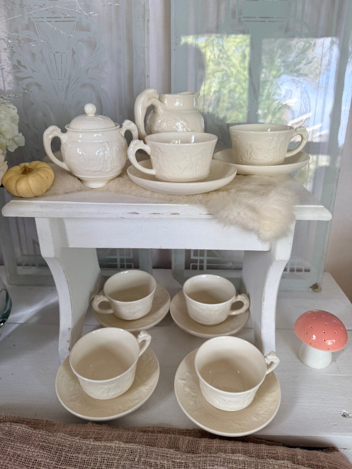 Wedgwood Devonshire 6x thee kop schotels en roomstel, Ophalen