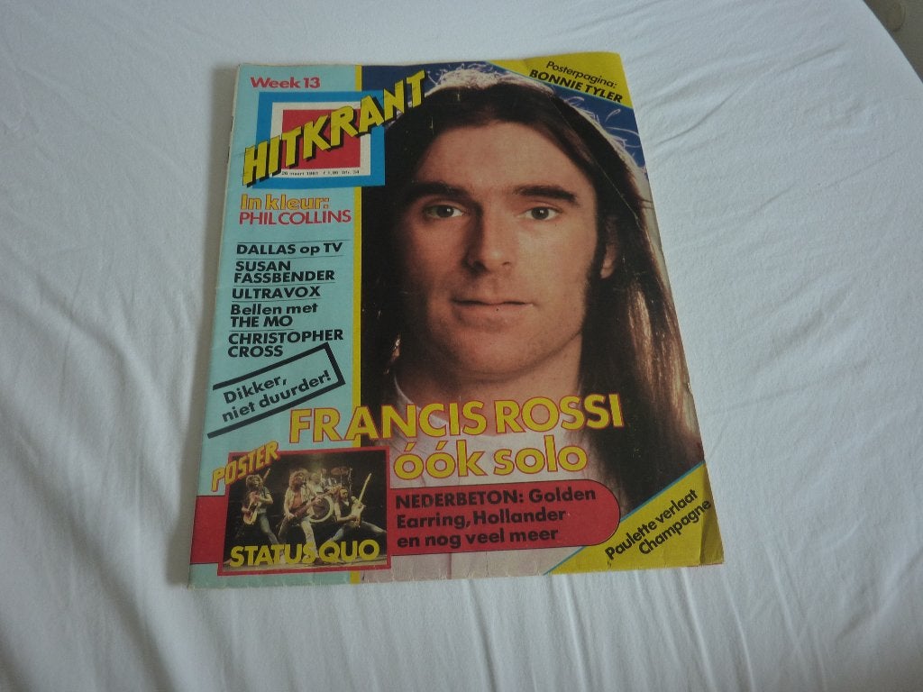 HITKRANT 1981-QUO-PHIL COLLINS-BONNIE TYLER-CHAMPAGNE-LUV, Verzenden, 1980 tot heden, Tijdschrift