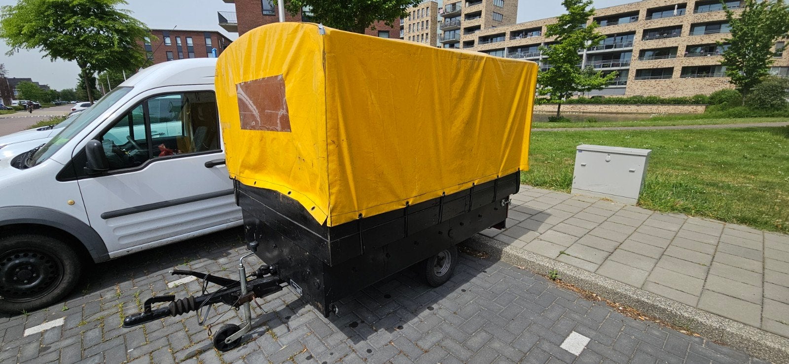 Enkelas Geremde Huifaanhanger - B-rijbewijs, Auto diversen, Ophalen, Gebruikt