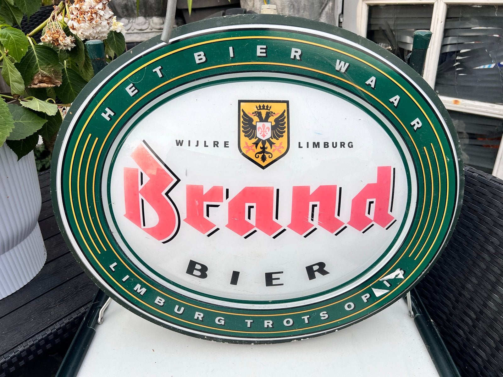 Vintage Brand Bier Reclamebord - Lichtbak, Ophalen of Verzenden