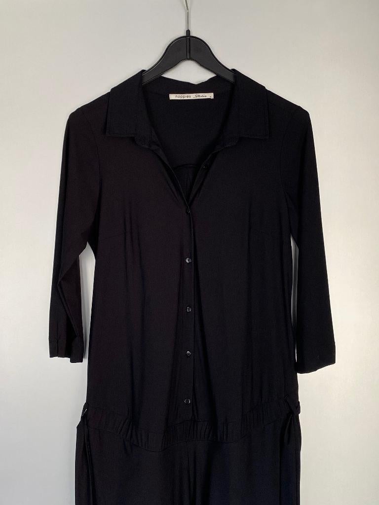 K67 Noppies: zwangerschaps-jumpsuit M=38/40 zwart travelstof, Kleding | Dames, Positiekleding, Maat 38/40 (M), Zwart, Ophalen of Verzenden