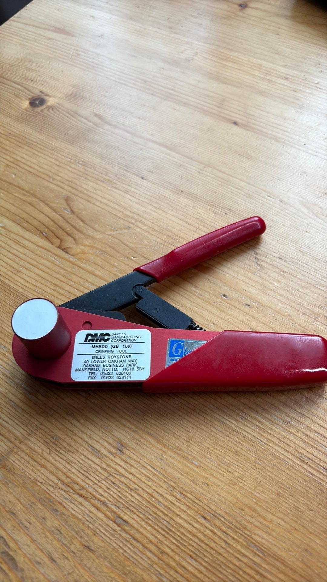 DMC crimping tool MH800, Telecommunicatie, Ophalen of Verzenden, Zo goed als nieuw