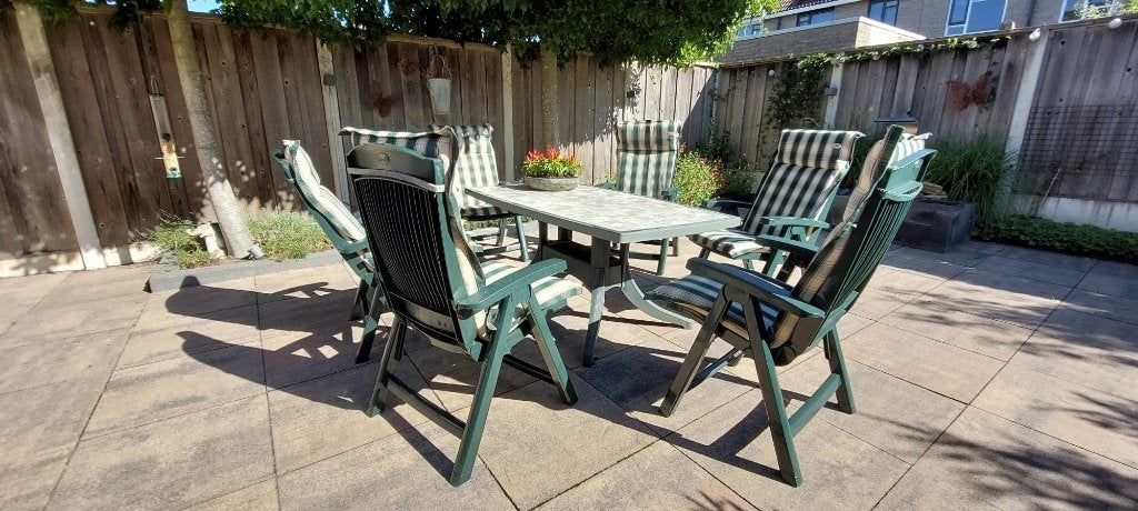 Hartman Prestige kunststof tuinstel, Tuin en Terras, Ophalen, Gebruikt, Kunststof, Inklapbaar