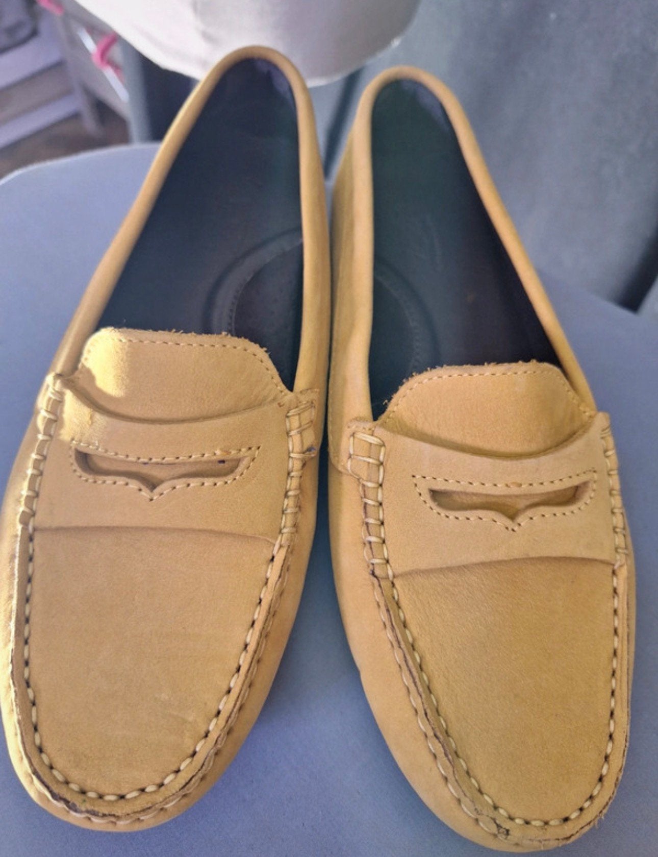 Aurelien oker gele loafers maat 37 izgs, Ophalen of Verzenden, Zo goed als nieuw, Geel, Instappers