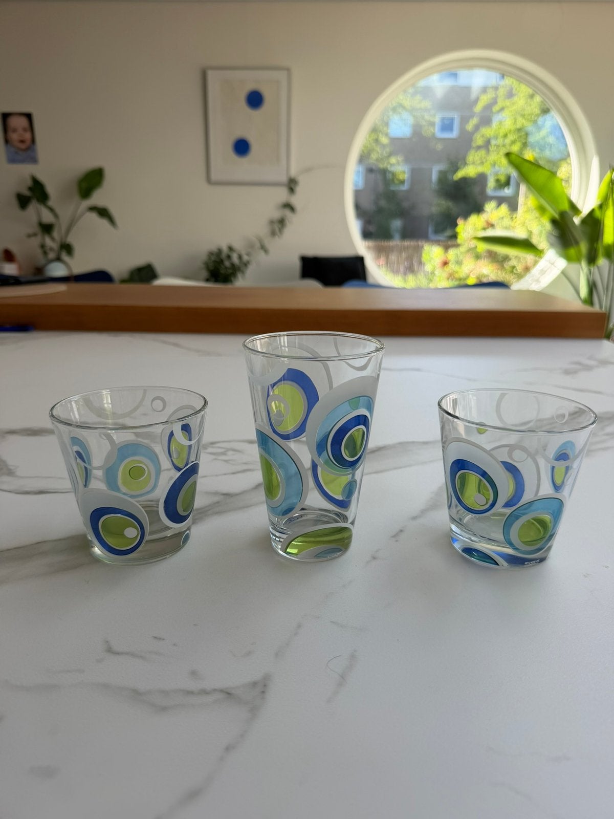 VINTAGE glazen ‘CERVE’ 3x Pop art decor. jaren 70, Huis en Inrichting, Keuken | Servies, Glas of Glazen, Ophalen of Verzenden