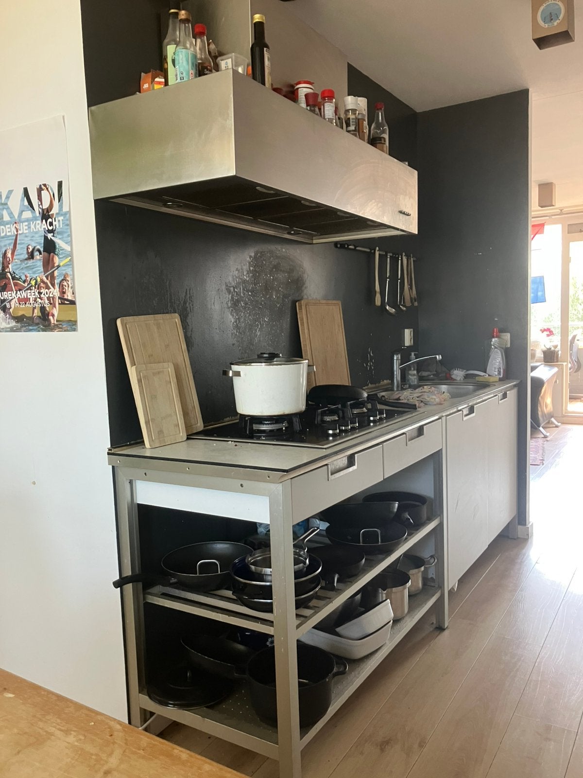 Keukenmodule keukenwerkbank buitenkeuken, Huis en Inrichting, Ophalen, Gebruikt, Enkelwandige keuken