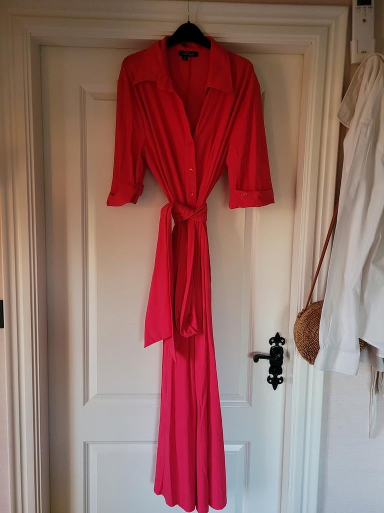 Gave  lange jurk ladress Margot fuchsia roze mt xl, Kleding | Dames, Jurken, Verzenden, Maat 46/48 (XL) of groter, Nieuw, Roze