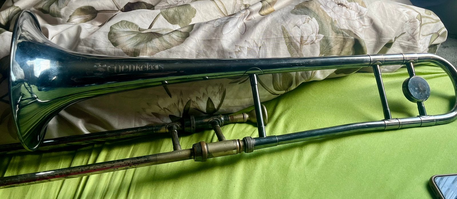 Trombone Schenker, Muziek en Instrumenten, Blaasinstrumenten | Trombones, Ophalen of Verzenden, Gebruikt