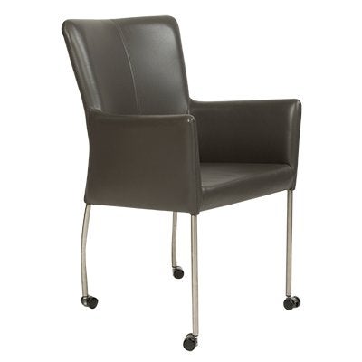 Leren eetkamerstoelen Flip ACTIE  6 halen -5 betalen, Huis en Inrichting, Ophalen, Gebruikt, Zwart, Leer