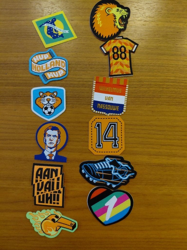 WK Oranje patches., Ophalen of Verzenden, Nieuw, Overige binnenlandse clubs, Poster, Plaatje of Sticker