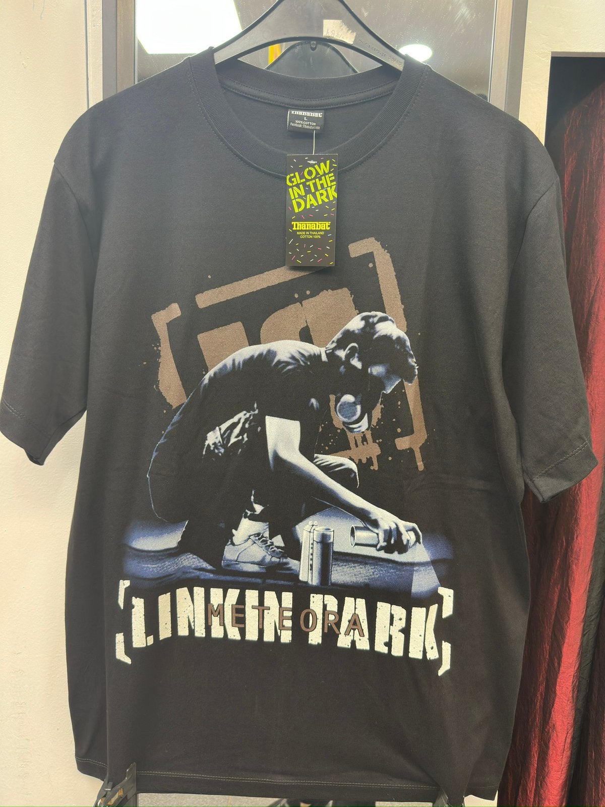 Linkin park t-shirt maat L glow in the dark, Ophalen of Verzenden, Nieuw, Maat 52/54 (L), Zwart