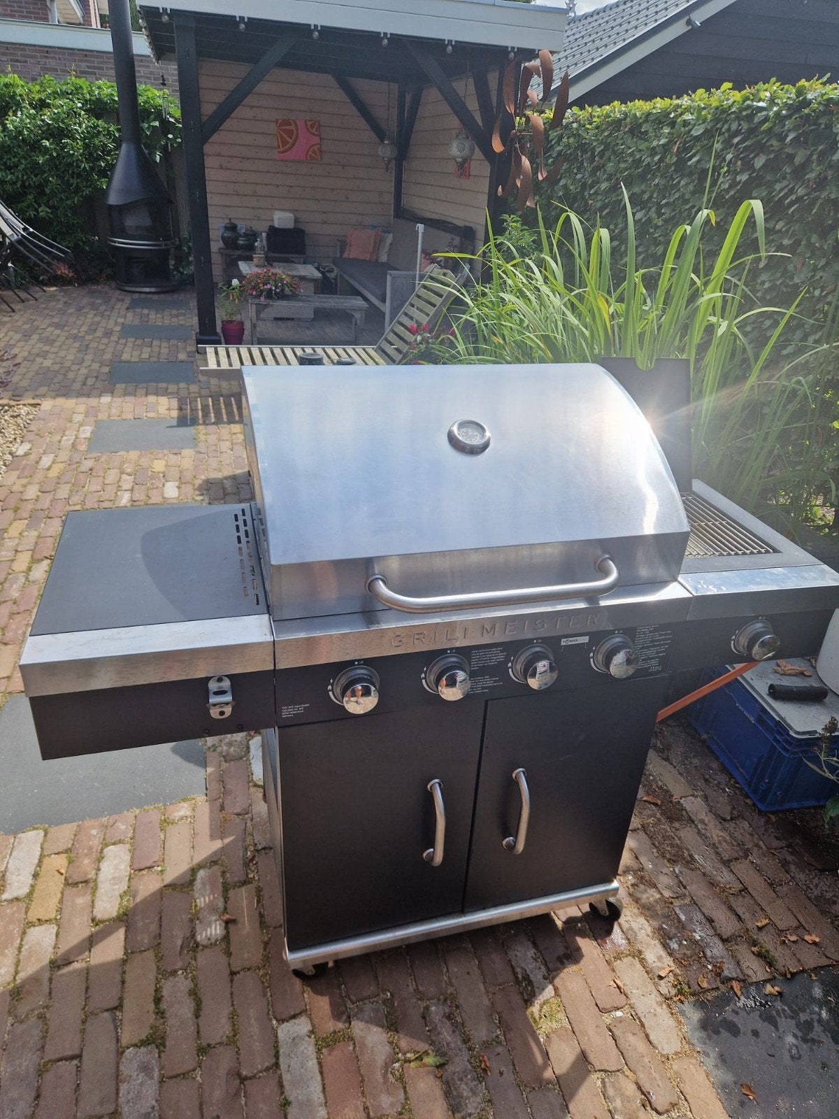 Grillmeister gasbarbecue met hoes, Ophalen, Gebruikt, Grillmeister