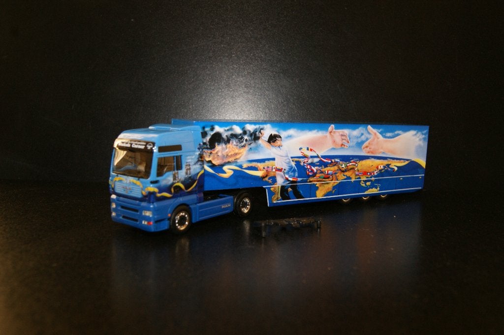 891 herpa man tga xxl friedenstruck krone 1:87 truck trein, Ophalen of Verzenden, Zo goed als nieuw, Bus of Vrachtwagen, Herpa