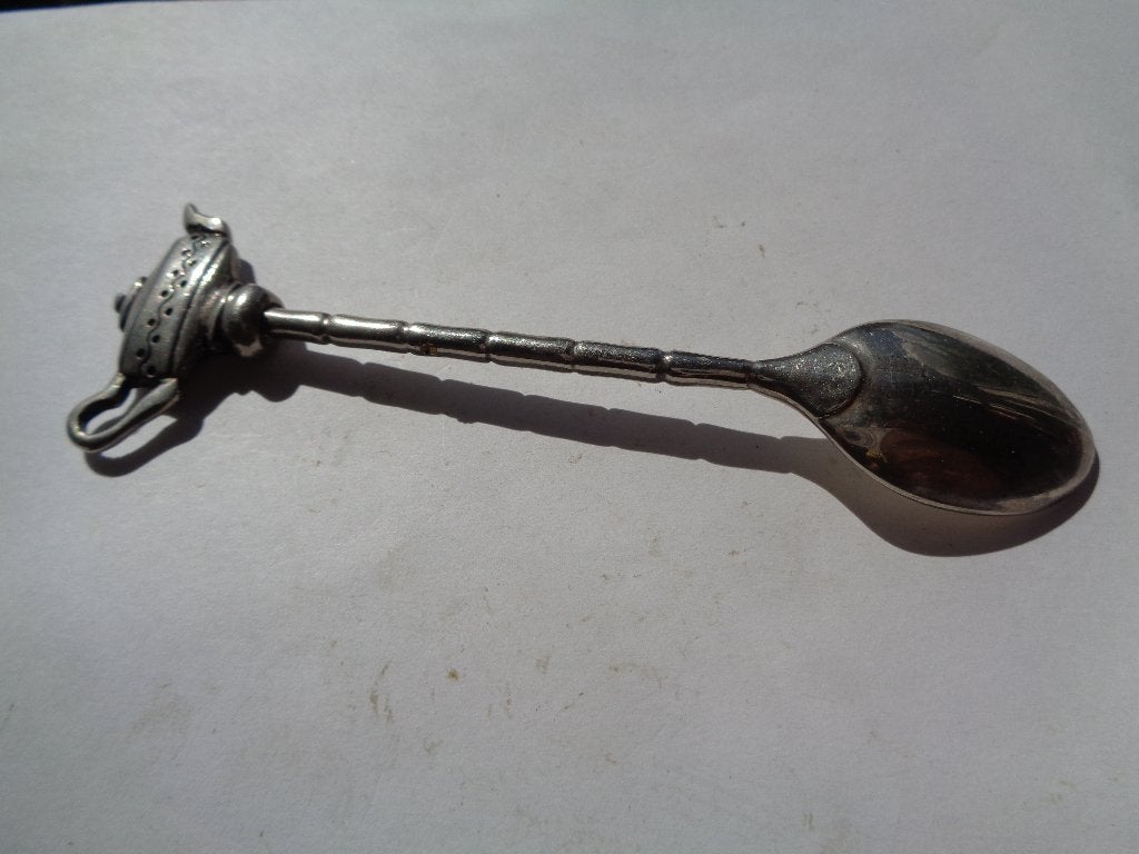 zwaar zilver kleurig Koffie/Thee Lepeltje, Ophalen of Verzenden, Glas, Overige stijlen, Overige typen