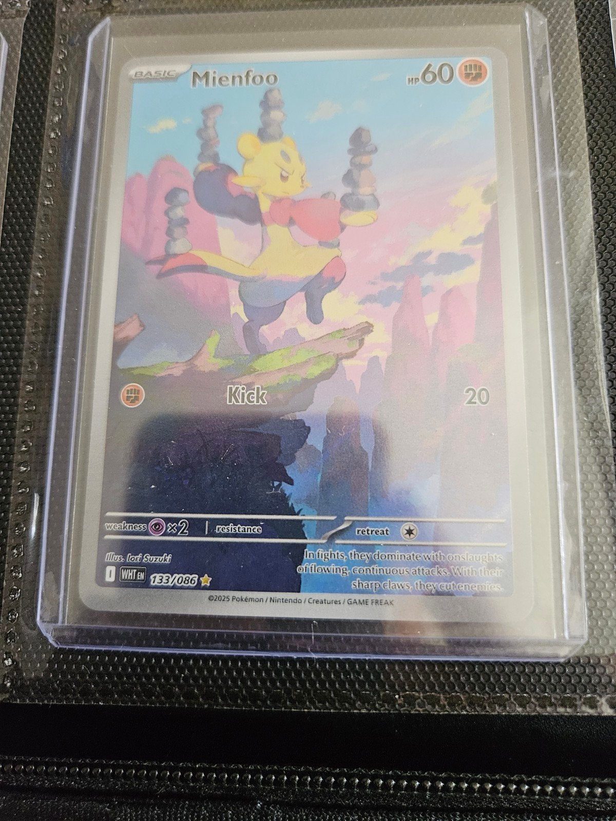 Pokemon Mienfoo 133/086 White Flare, Ophalen of Verzenden, Zo goed als nieuw, Losse kaart, Foil