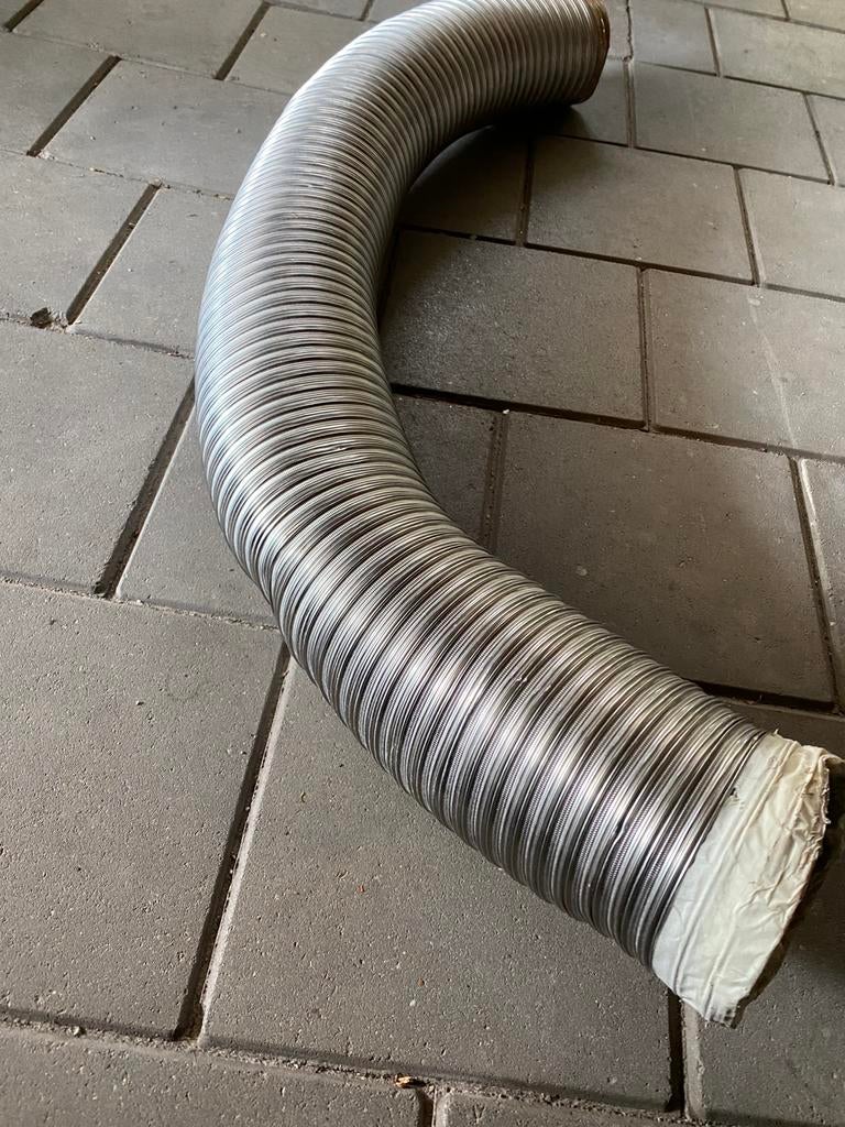 Dubbelwandig flexibele kachel buis RVS 150mm, Ophalen, Zo goed als nieuw, Rvs, Minder dan 2 meter