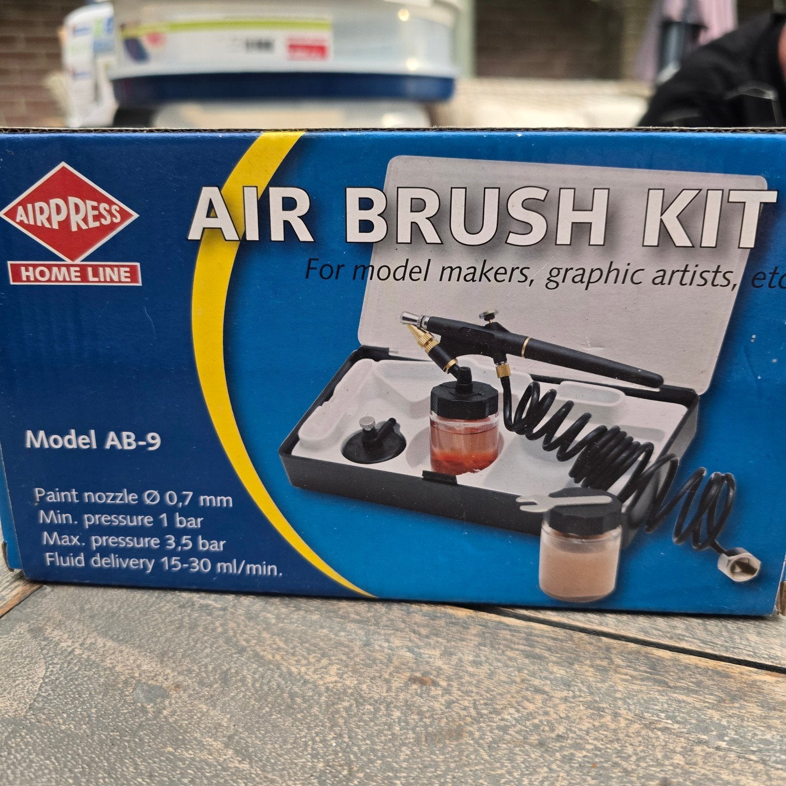 Nieuwe Airbrush Set Airpress Home Line Model AB-9, Ophalen, Nieuw, Airbrush en Toebehoren