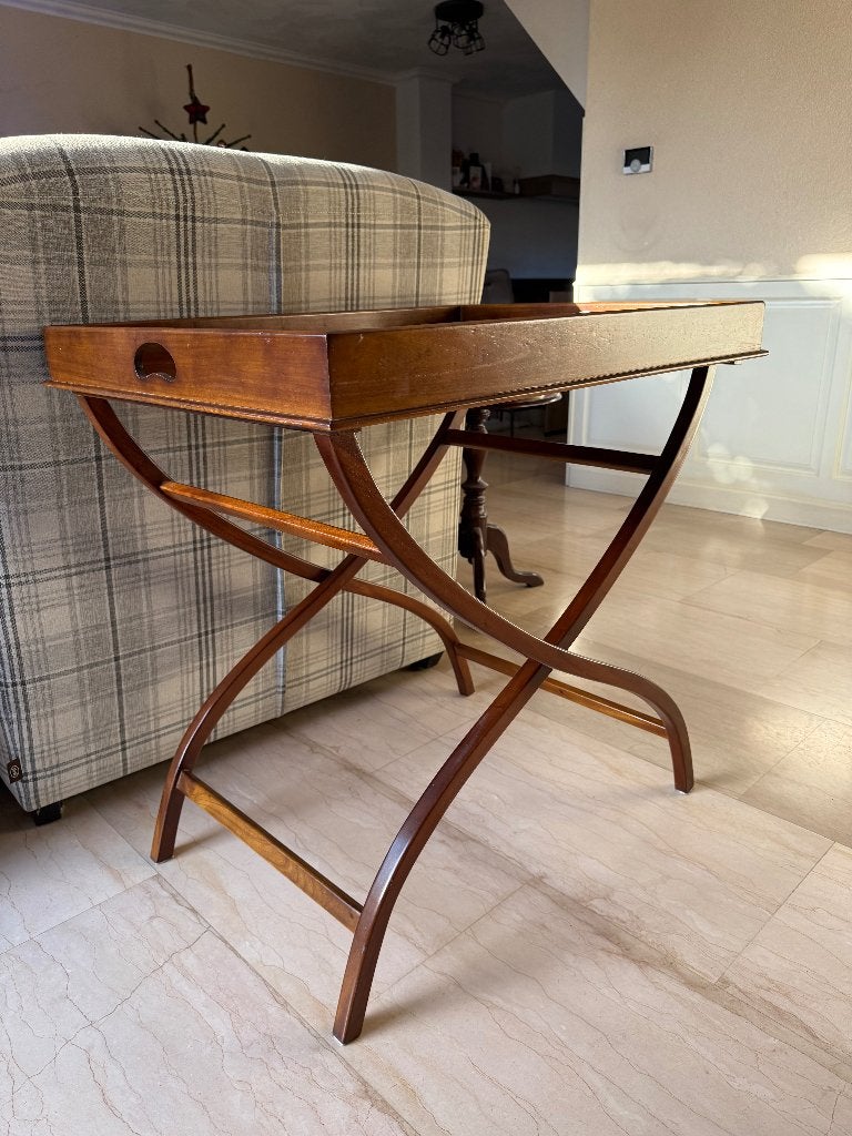 Klassieke Butlertray, Ophalen, Hout, Met opstaande rand, Zo goed als nieuw