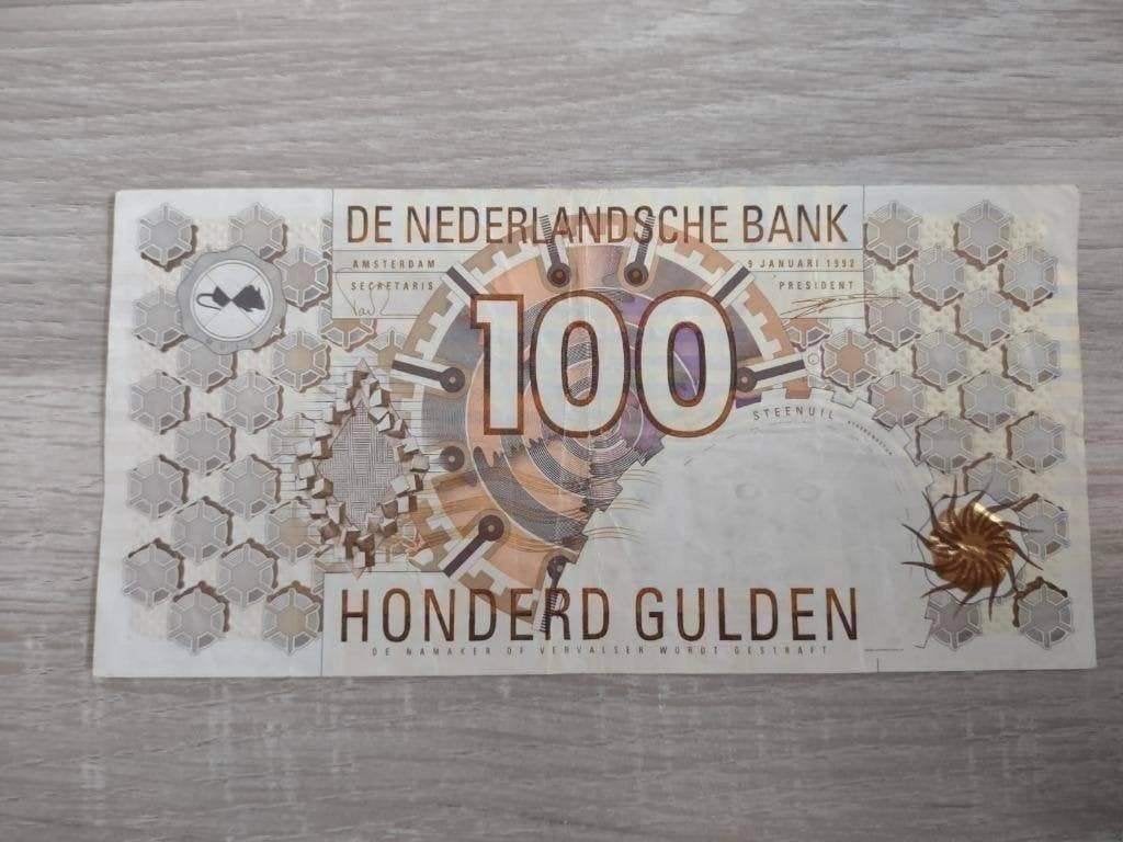Biljet 100 gulden Steenuil, 1992, Ophalen of Verzenden, 100 gulden