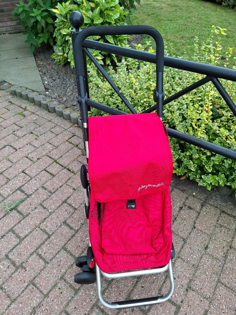 Playmarket boodschappen trolley, Ophalen, Zo goed als nieuw, 75 cm of meer, Rood