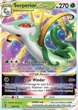 SERPERIOR VSTAR 008/195 - SILVER TEMPEST, Ophalen of Verzenden, Nieuw, Losse kaart, Foil
