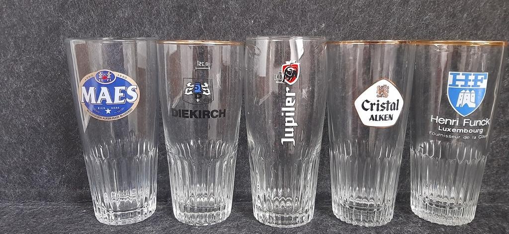 5 Bierglazen, Verzamelen, Biermerken, Ophalen of Verzenden, Zo goed als nieuw, Glas of Glazen, Overige merken