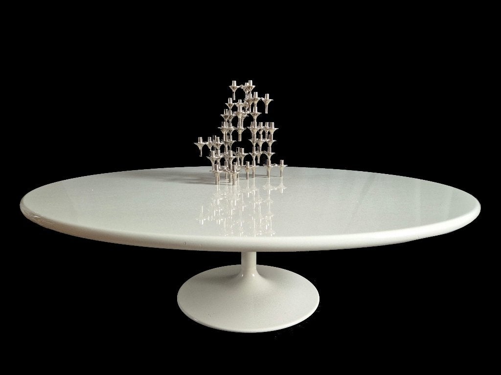 Vintage space age Artifort Pierre Paulin design salontafel, Gebruikt, Rond, 5 – 50, Ophalen